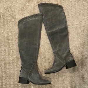 Vince Camuto Women's Gray Suede Knee-High Boots